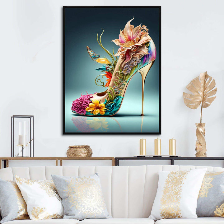 Blue Floral Hight Heels III