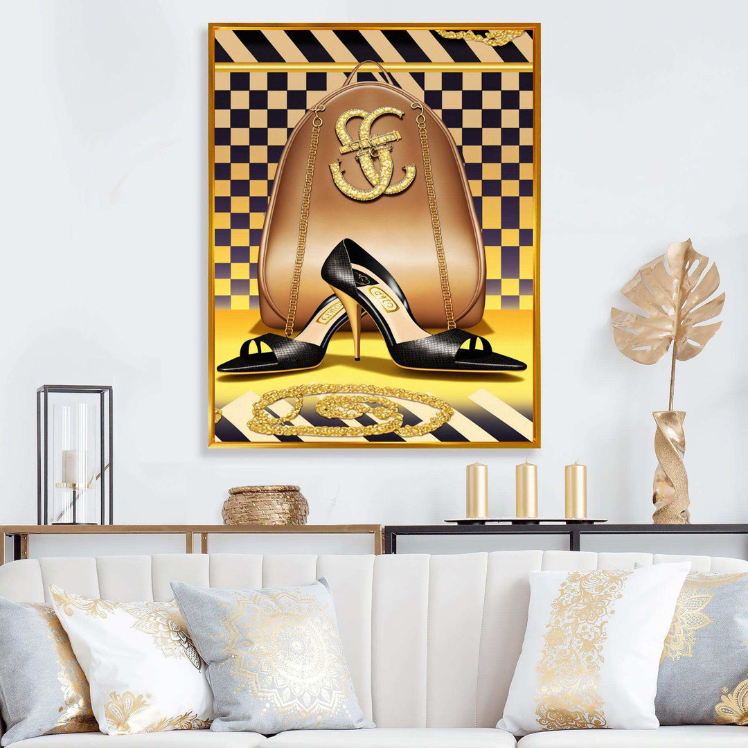 Retro Art Deco High Heel Shoe V
