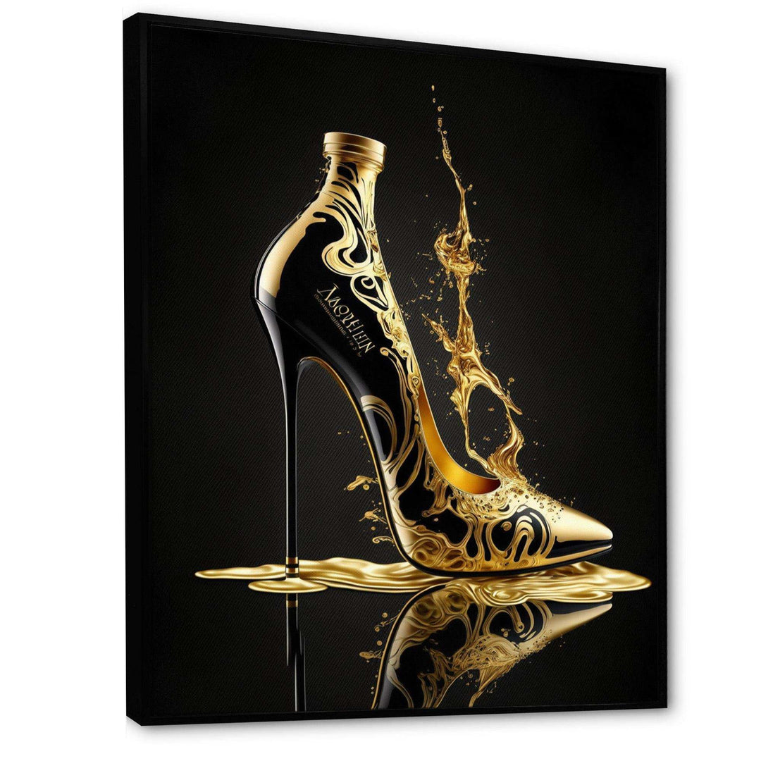 Golden Drip High Heel