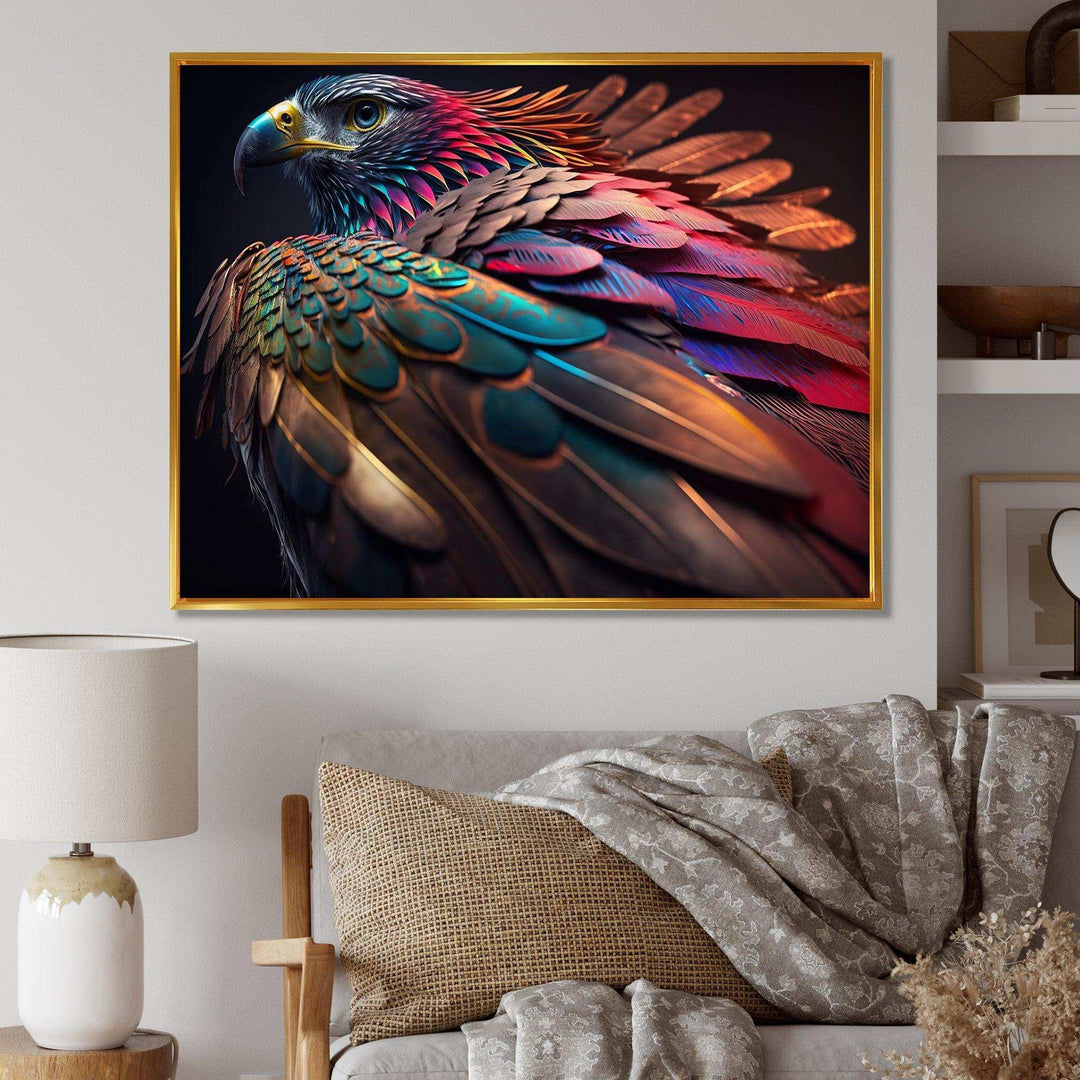 Macro Colorful Feather Eagle II