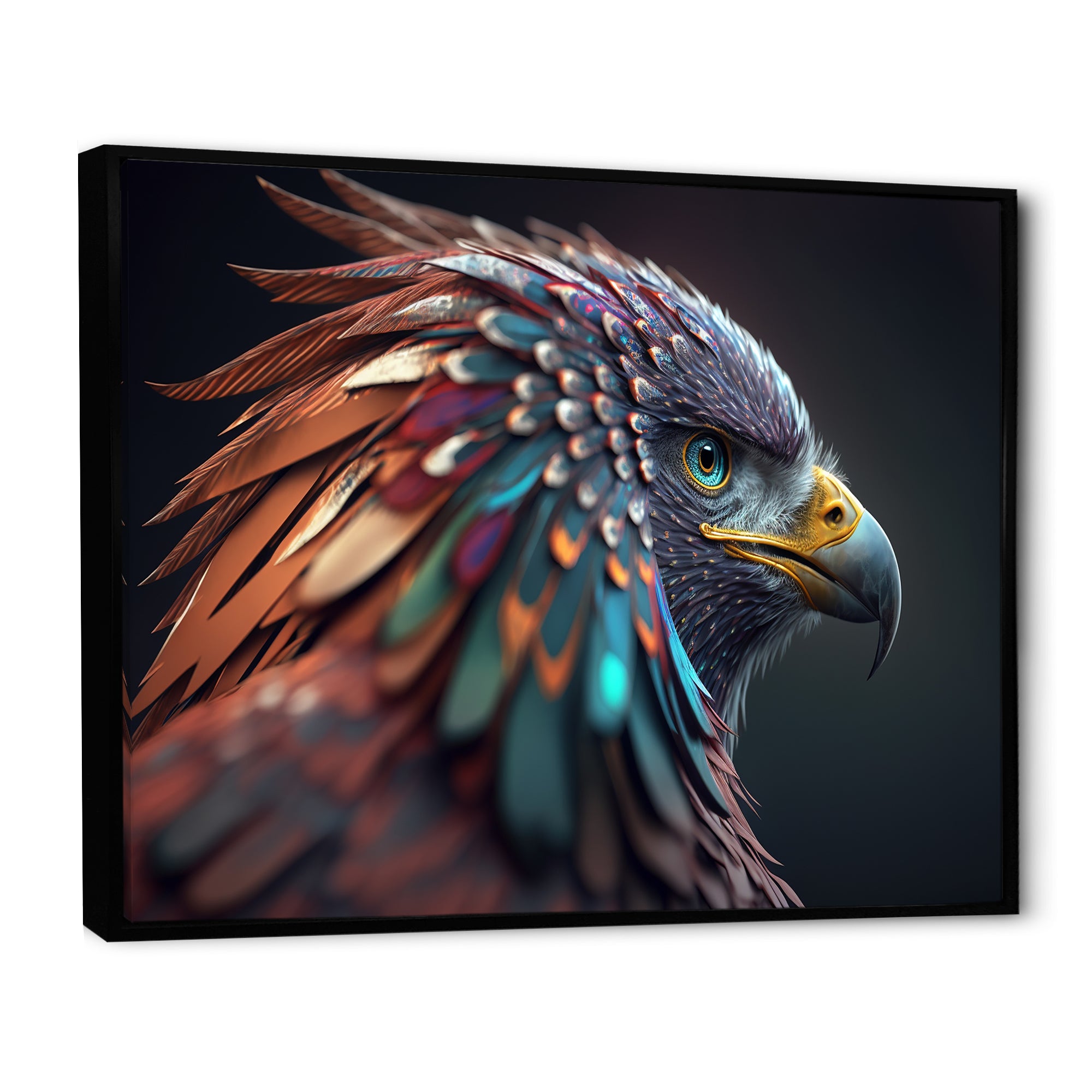 Macro Colorful Feather Eagle V