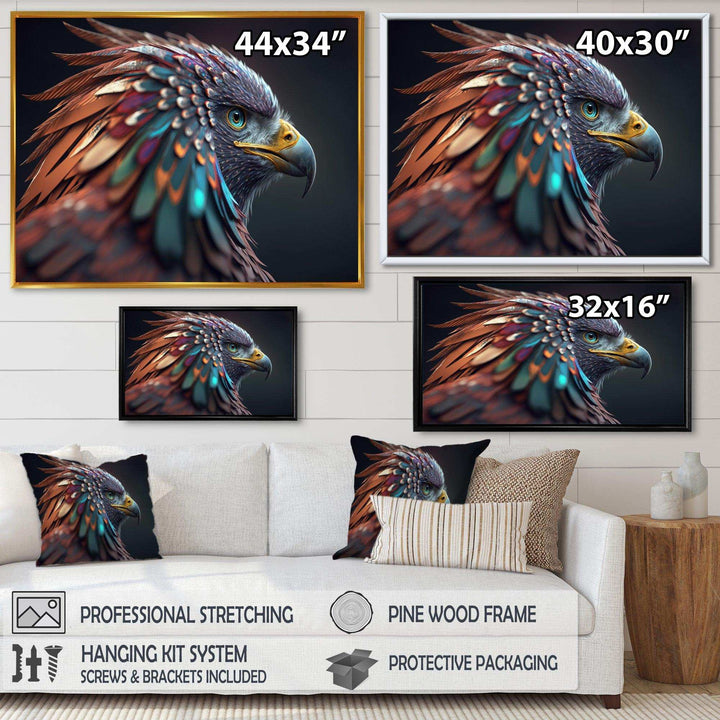 Macro Colorful Feather Eagle V