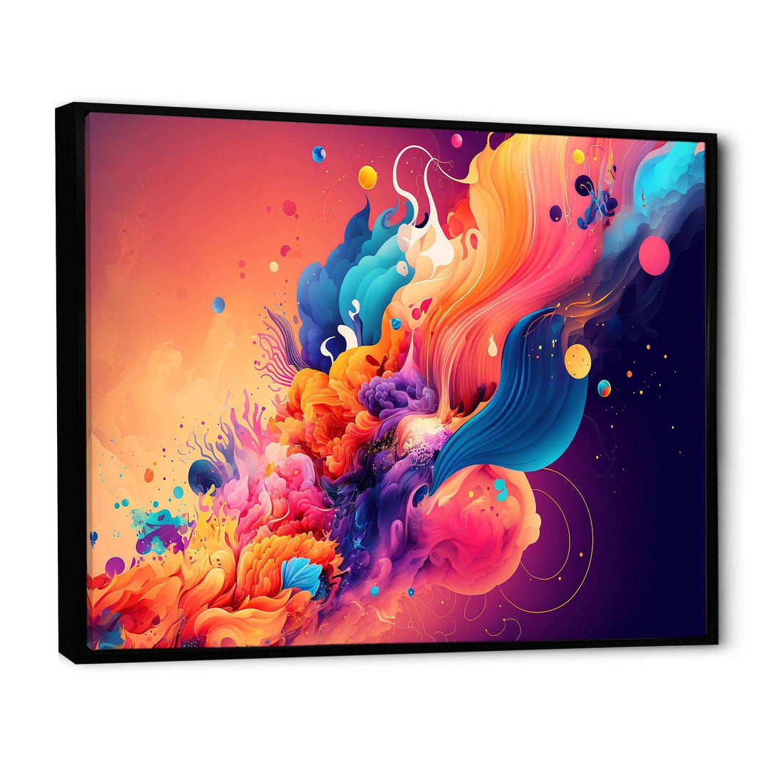 Vibrant Color Explosion I - Modern Canvas Wall Art