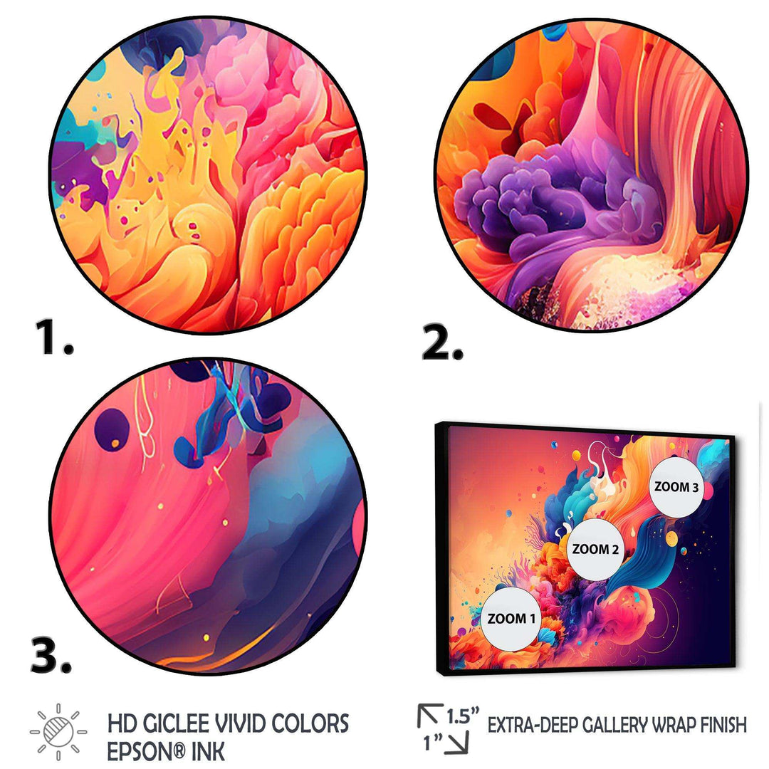 Vibrant Color Explosion I - Modern Canvas Wall Art
