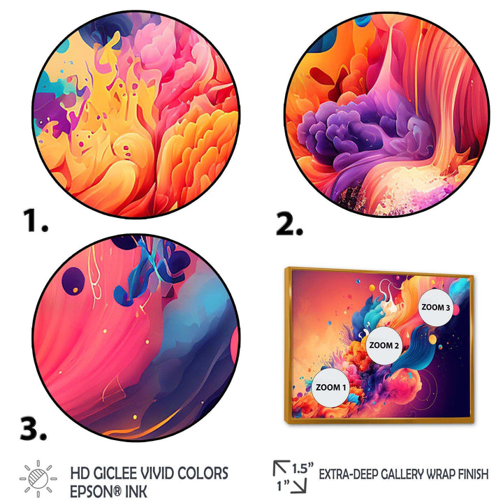 Vibrant Color Explosion I - Modern Canvas Wall Art