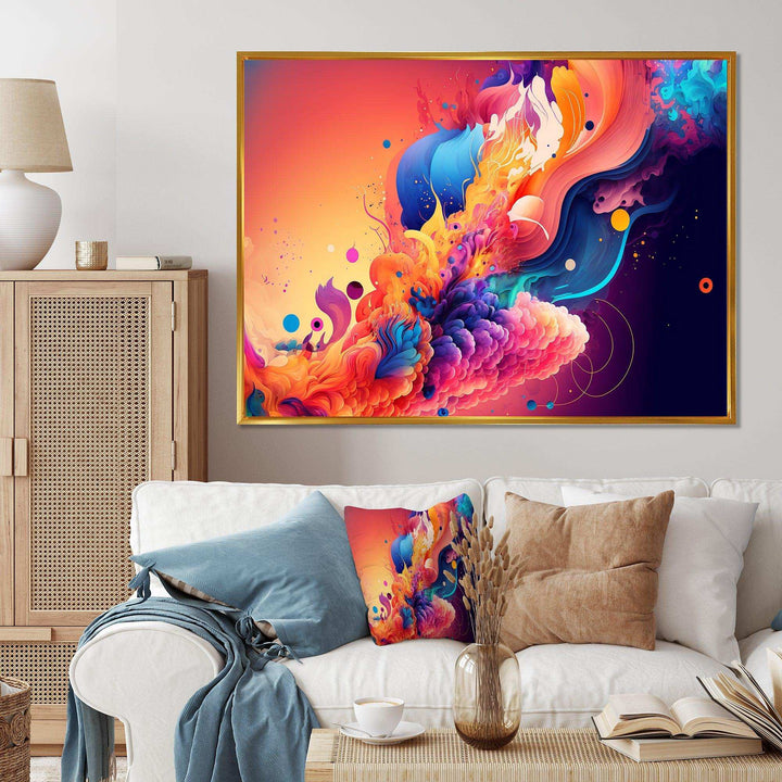 Vibrant Color Explosion II - Modern Living Room Wall Decor