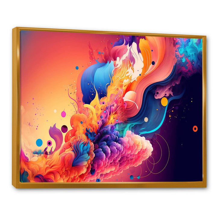 Vibrant Color Explosion II - Modern Living Room Wall Decor