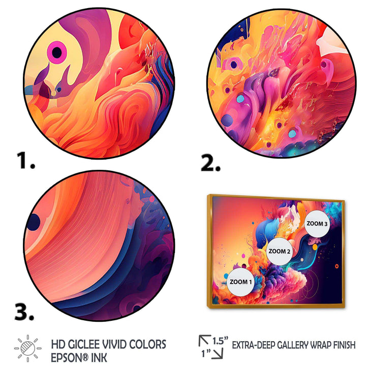 Vibrant Color Explosion II - Modern Living Room Wall Decor