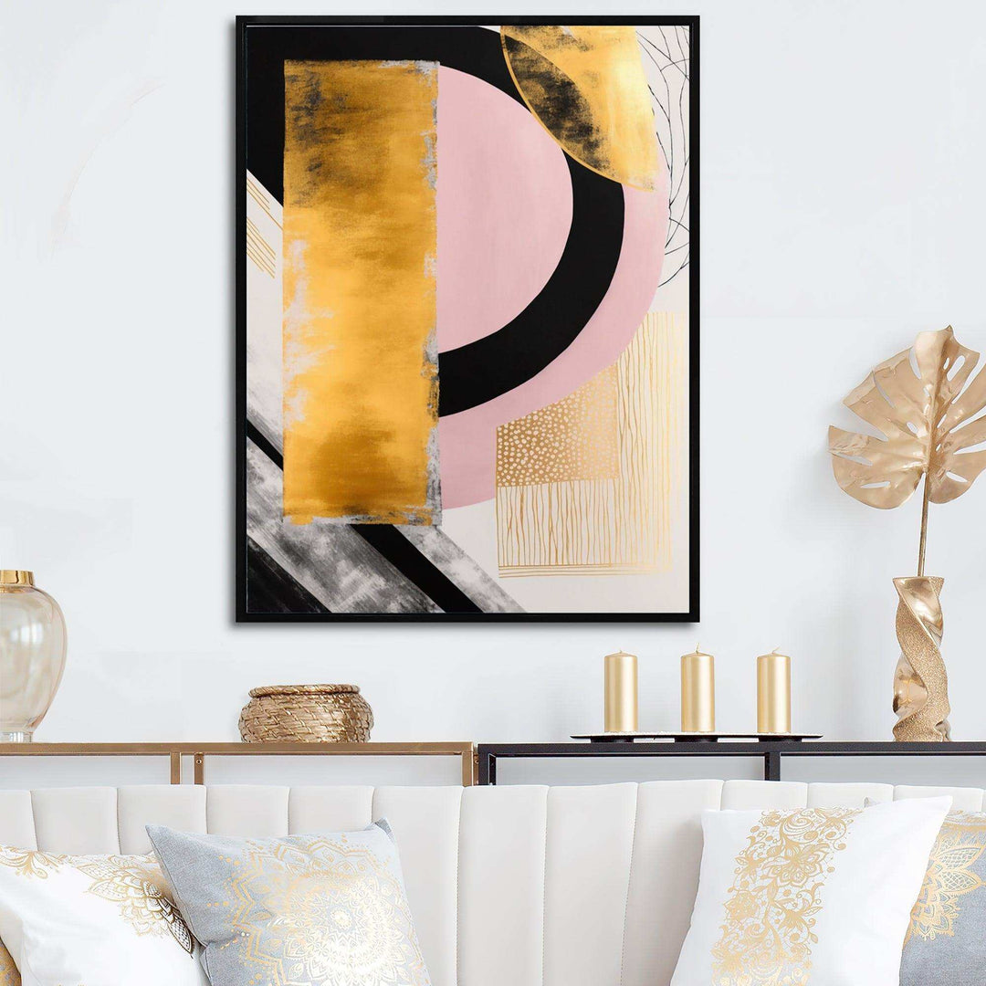 Pink And Gold Art Deco IV - Modern Wall Art Prints