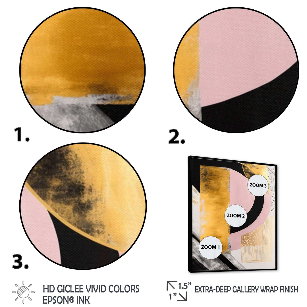 Pink And Gold Art Deco IV - Modern Wall Art Prints