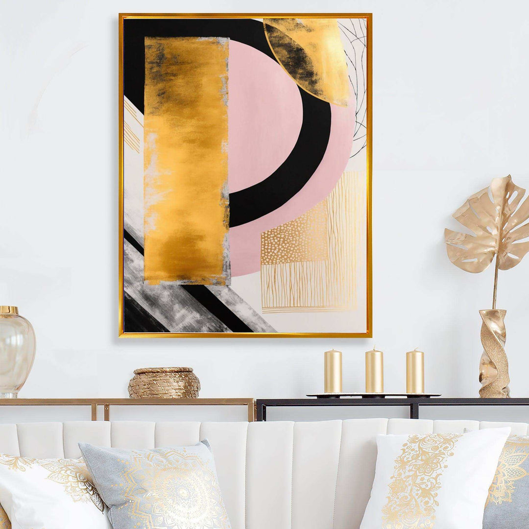 Pink And Gold Art Deco IV - Modern Wall Art Prints