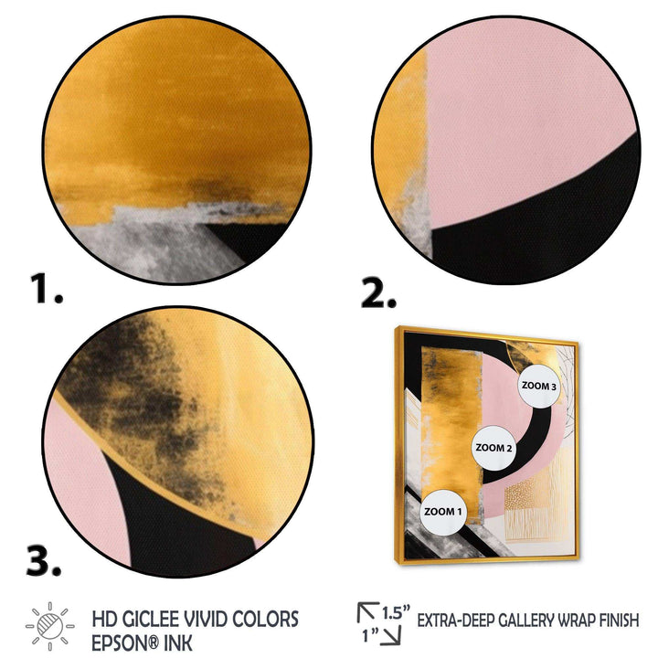 Pink And Gold Art Deco IV - Modern Wall Art Prints