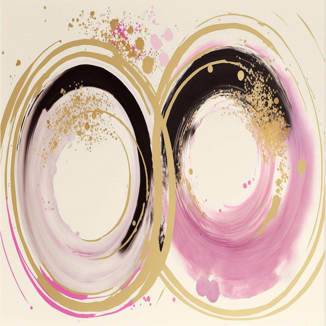 Pink And Gold Curves III - Modern Wall Art Prints