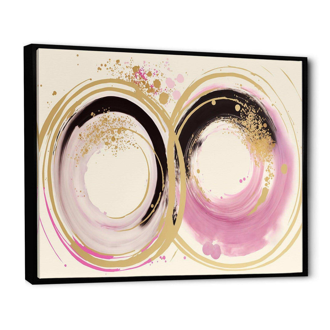 Pink And Gold Curves III - Modern Wall Art Prints