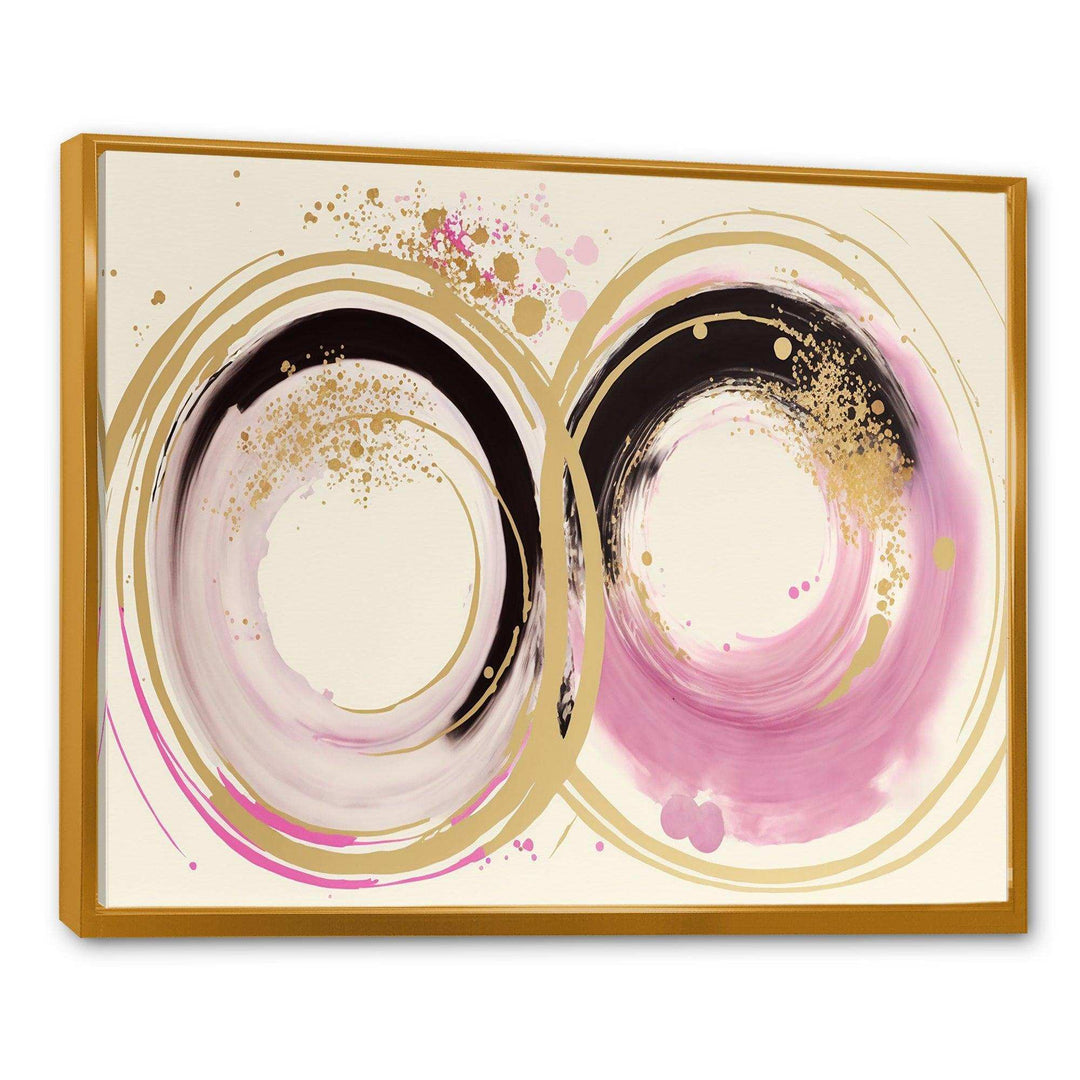 Pink And Gold Curves III - Modern Wall Art Prints