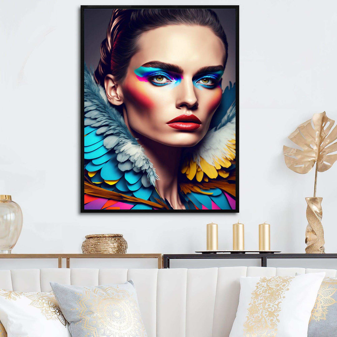 Colorful Sensual Woman In Fur Coat VI