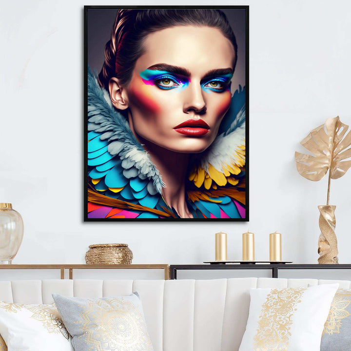 Colorful Sensual Woman In Fur Coat VI