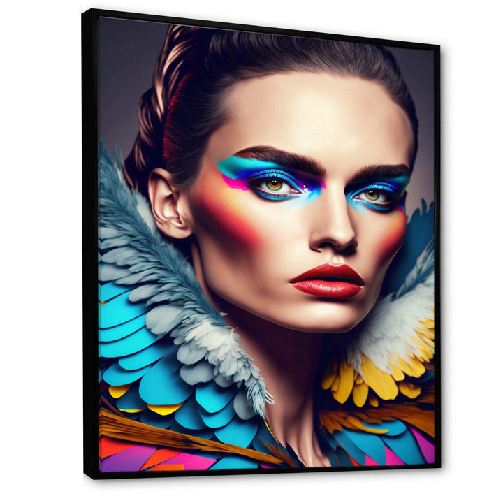 Colorful Sensual Woman In Fur Coat VI