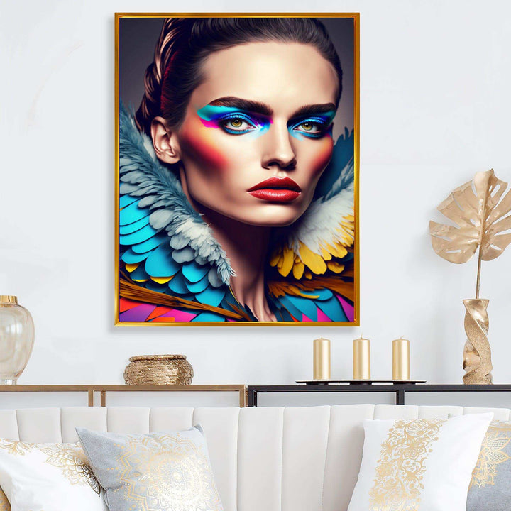 Colorful Sensual Woman In Fur Coat VI