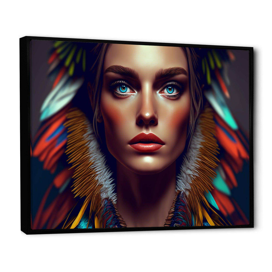 Colorful Sensual Woman In Fur Coat VIII