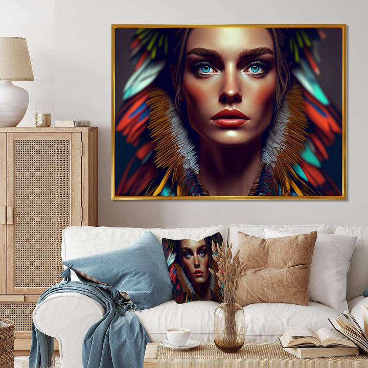 Colorful Sensual Woman In Fur Coat VIII