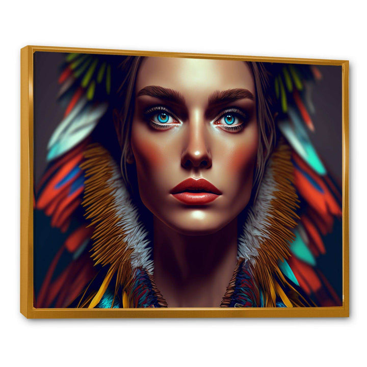 Colorful Sensual Woman In Fur Coat VIII