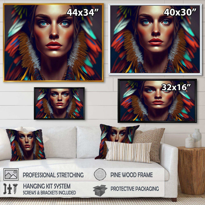 Colorful Sensual Woman In Fur Coat VIII