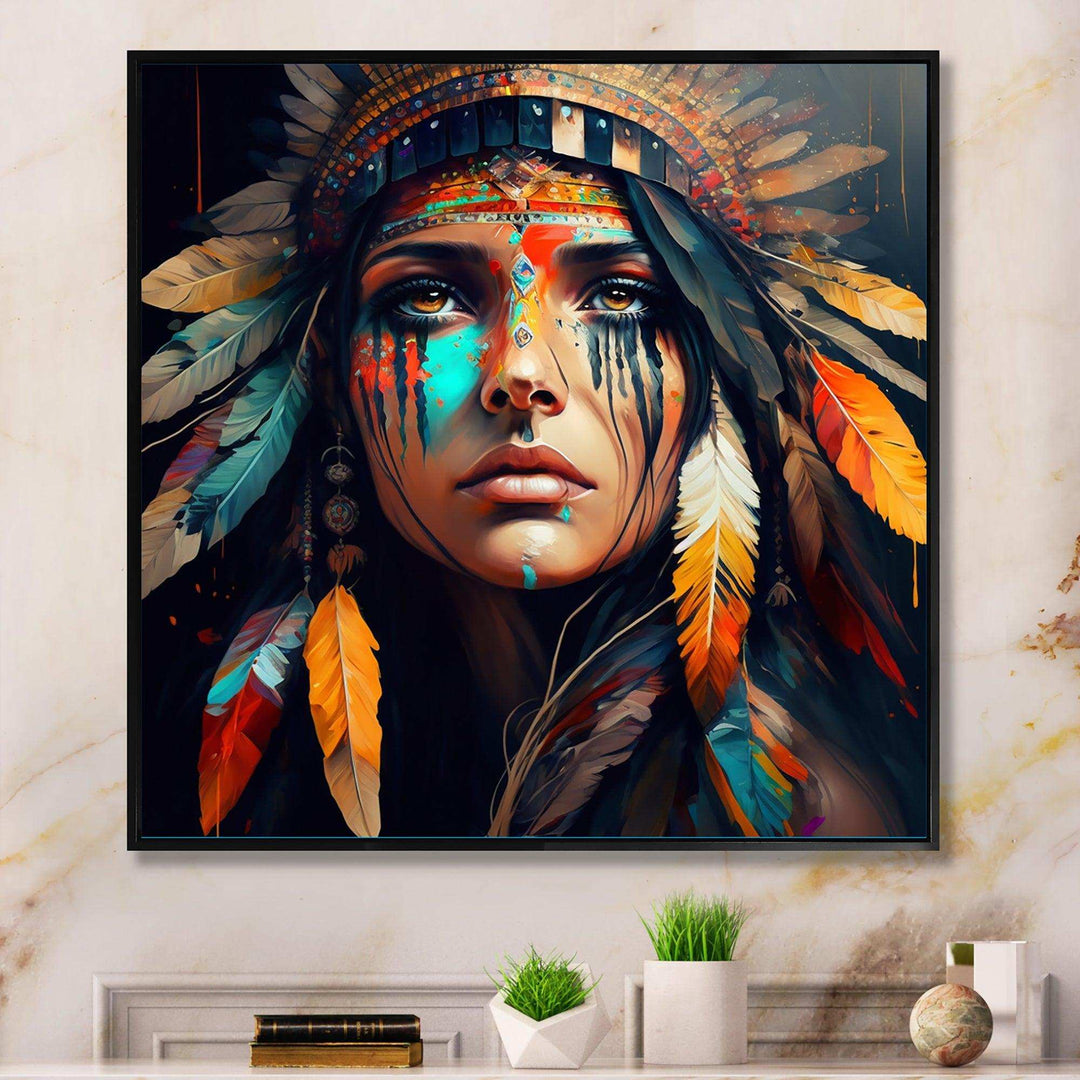 Colorful Native American Woman III