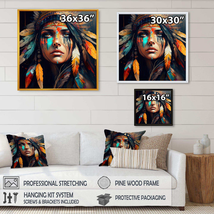 Colorful Native American Woman III