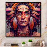 Colorful Native American Man III