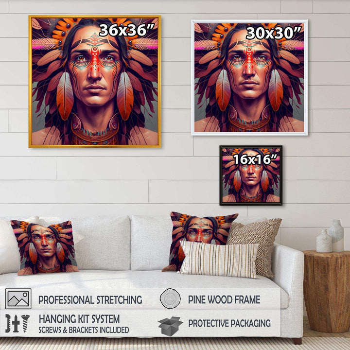 Colorful Native American Man III