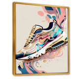 Pink And Blue Art Deco Sport Shoes