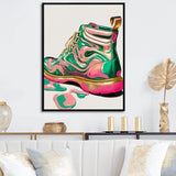 Pink And Green Art Deco Army Shoes