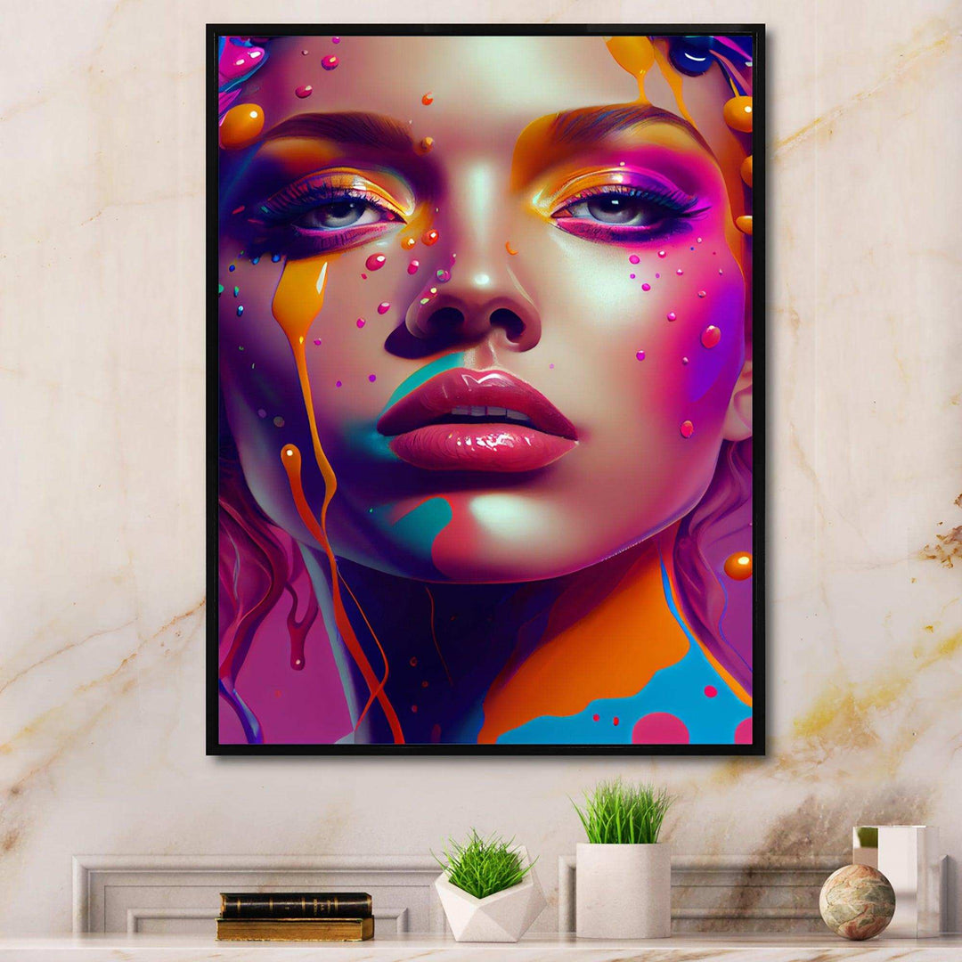 Liquid Ink Sensual Woman Portrait I