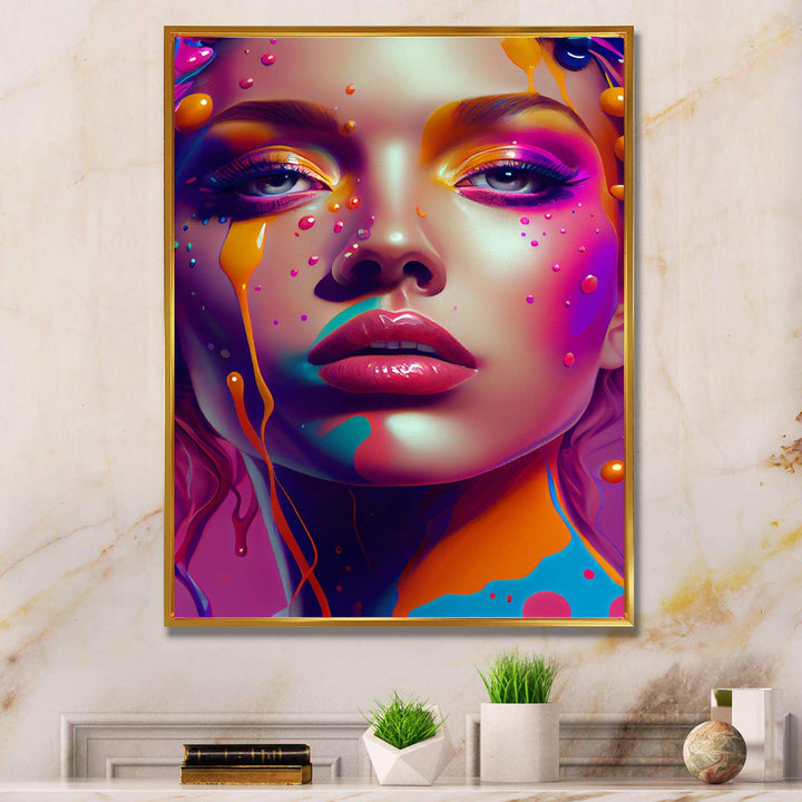 Liquid Ink Sensual Woman Portrait I