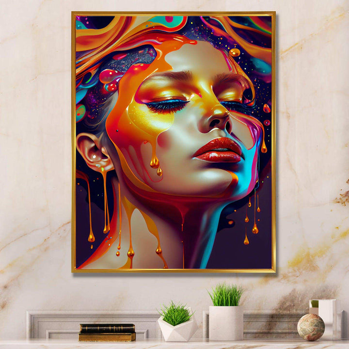 Liquid Ink Woman Portrait III