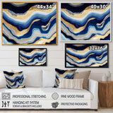 Vibrant Blue And Gold Flow Art IV