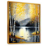 Monochrome Golden Birch Trees By The Lake I
