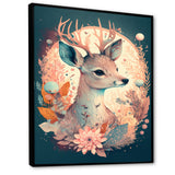 Cute Deer Floral Art IV