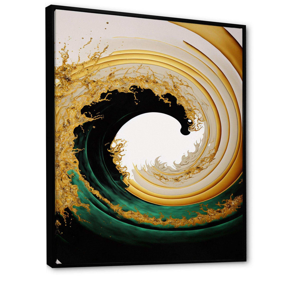 Gold Watercolor Liquid Art  - Modern Wall Art Prints