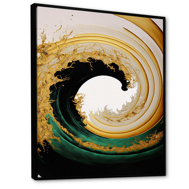 Gold Watercolor Liquid Art  - Modern Wall Art Prints