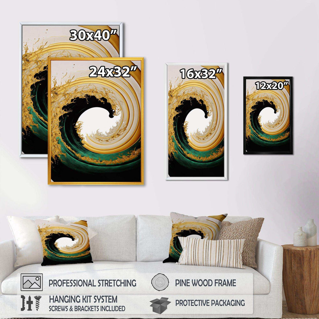 Gold Watercolor Liquid Art  - Modern Wall Art Prints