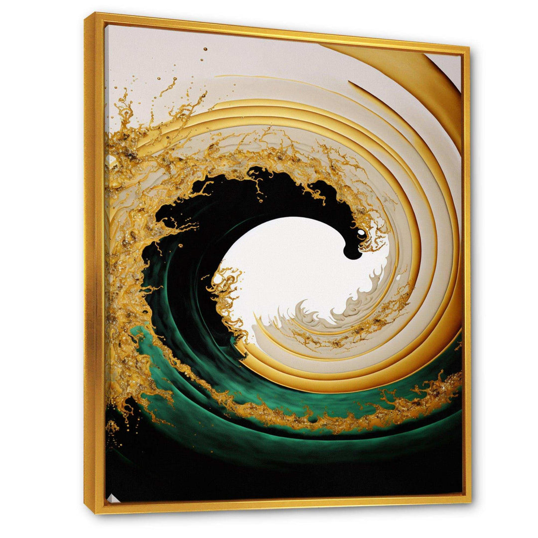 Gold Watercolor Liquid Art  - Modern Wall Art Prints