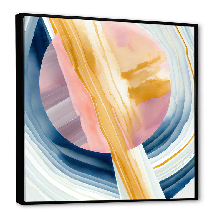 Wide Golden Brush Stroke I - Modern Canvas Wall Art