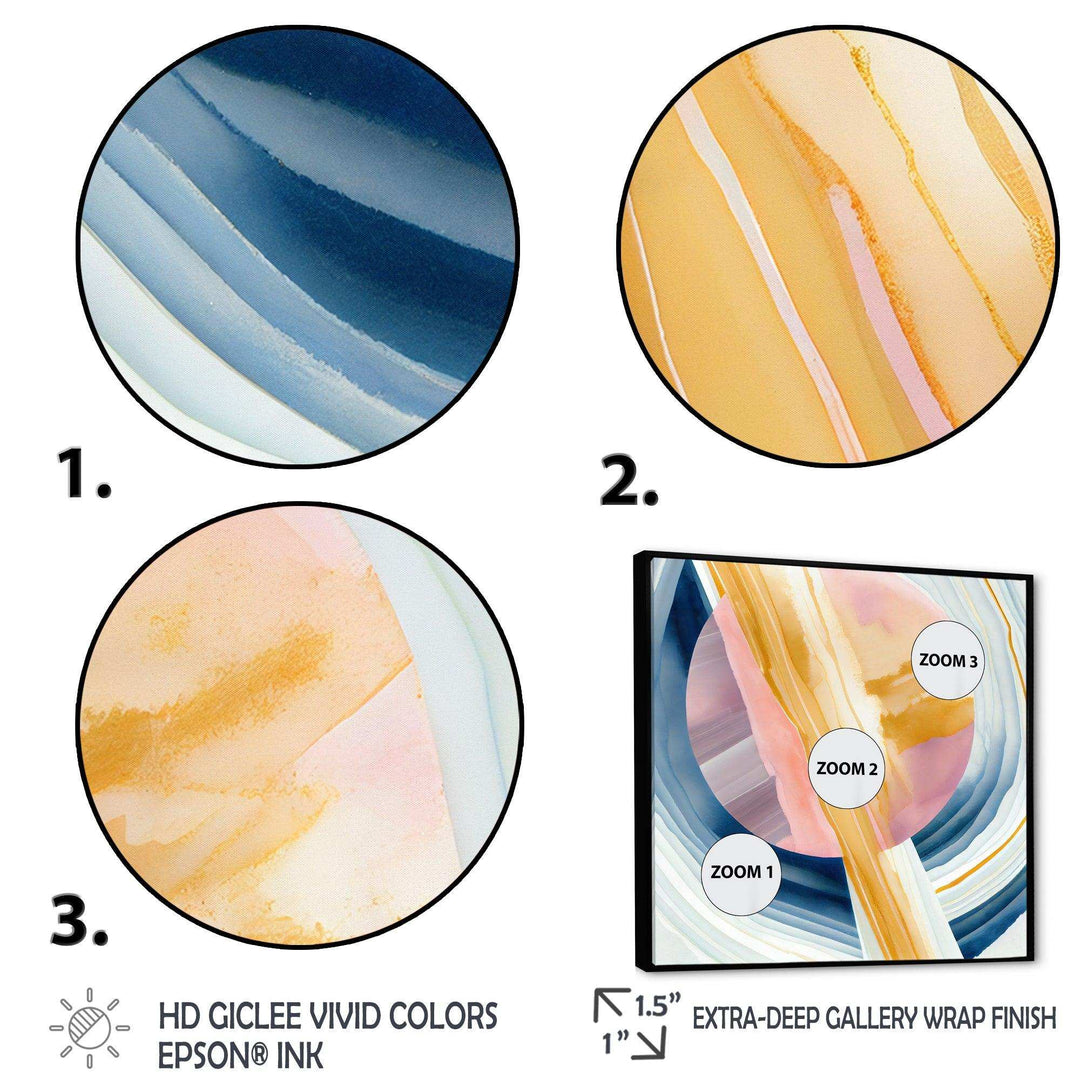 Wide Golden Brush Stroke I - Modern Canvas Wall Art