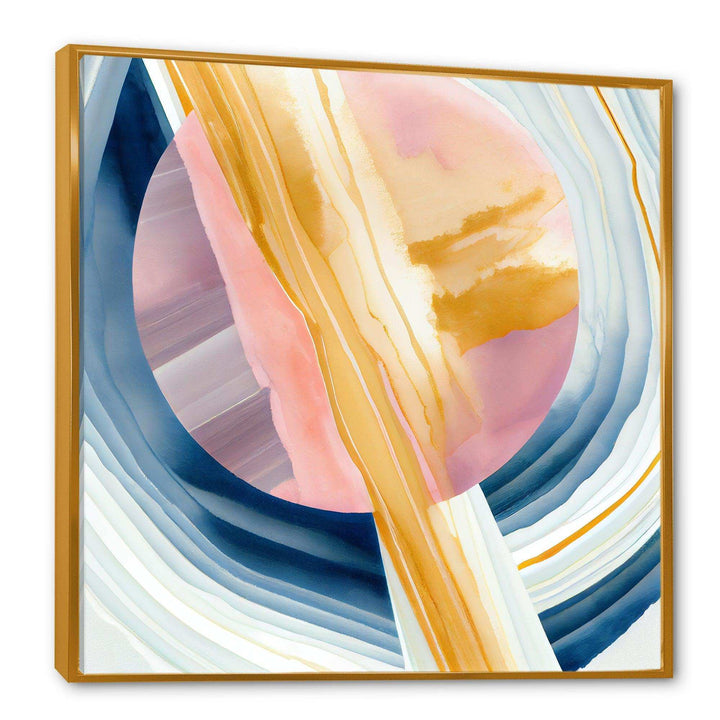 Wide Golden Brush Stroke I - Modern Canvas Wall Art