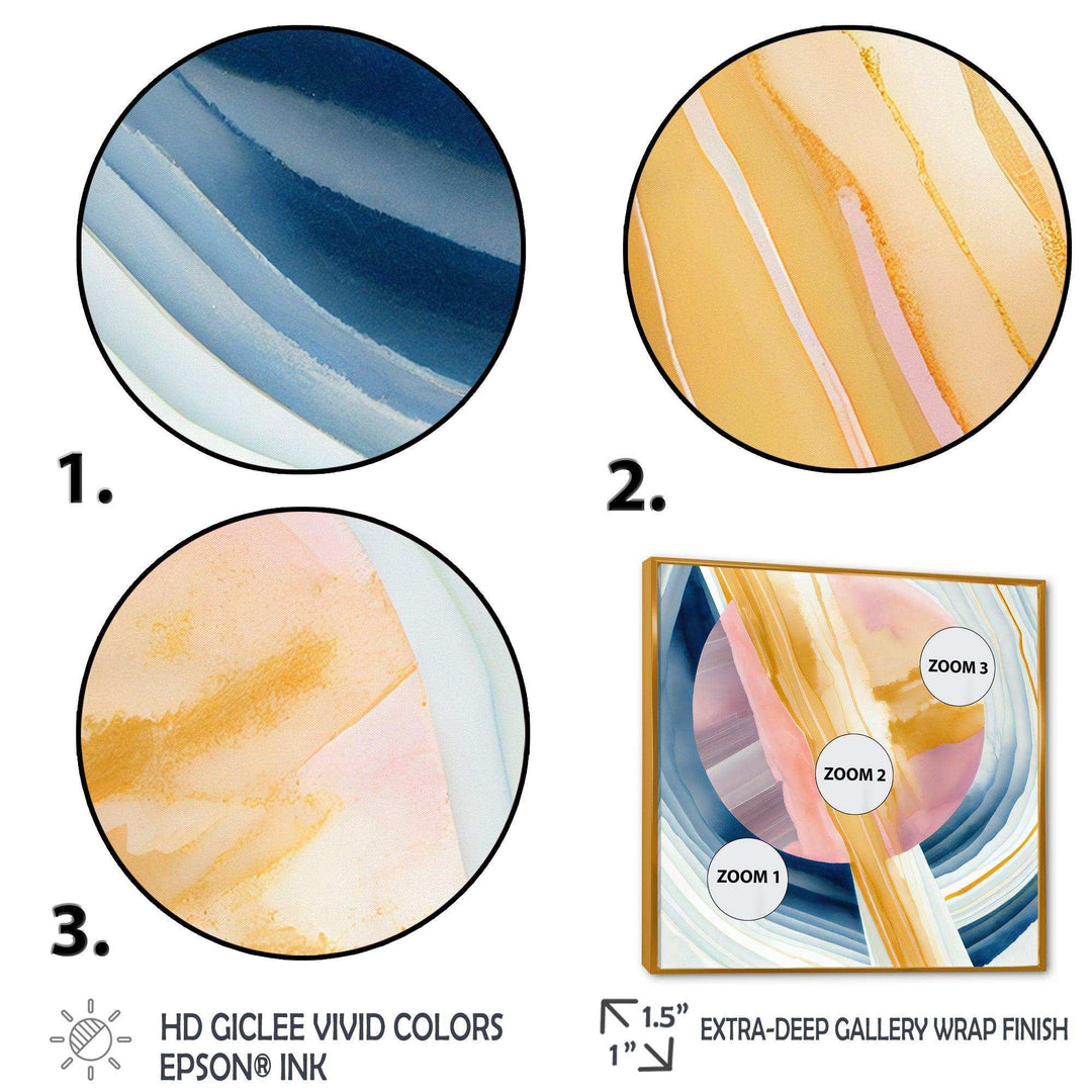 Wide Golden Brush Stroke I - Modern Canvas Wall Art