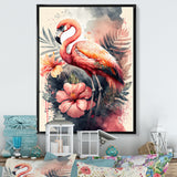 Stunning Flamingo Floral Art I