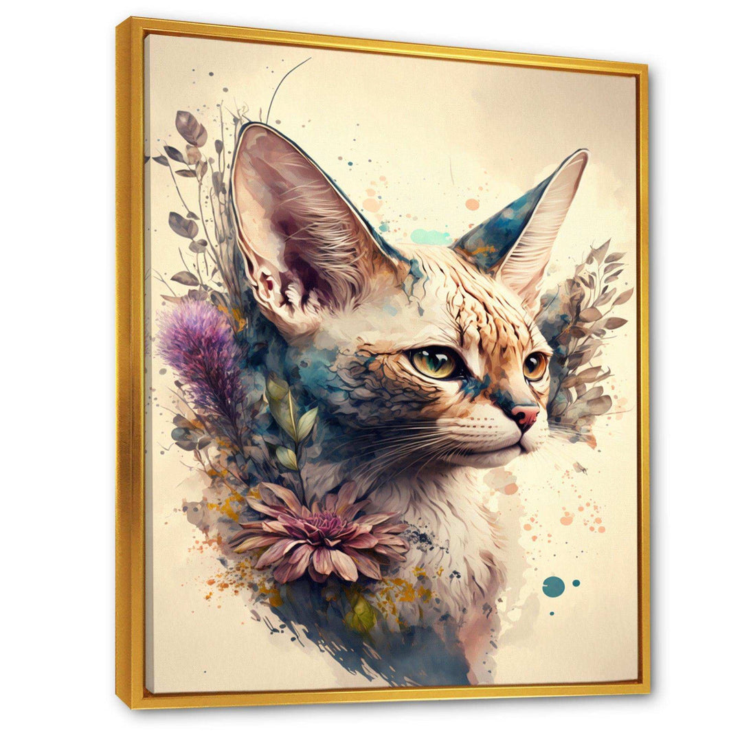 Cute Sphynx Floral Art III