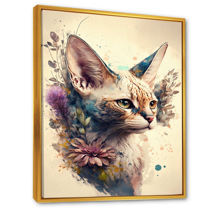 Cute Sphynx Floral Art III